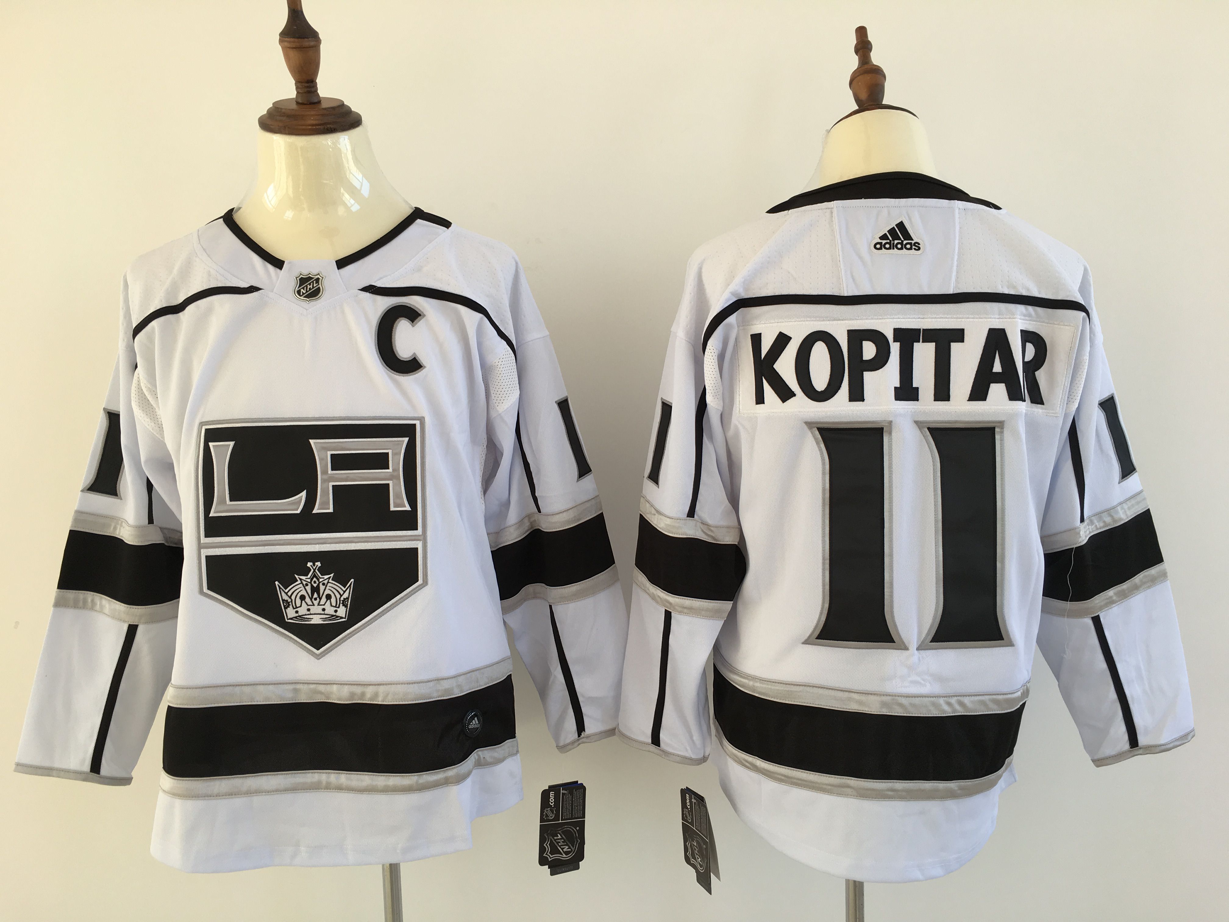 Men Los Angeles Kings 11 Kopitar White Hockey Stitched Adidas NHL Jerseys